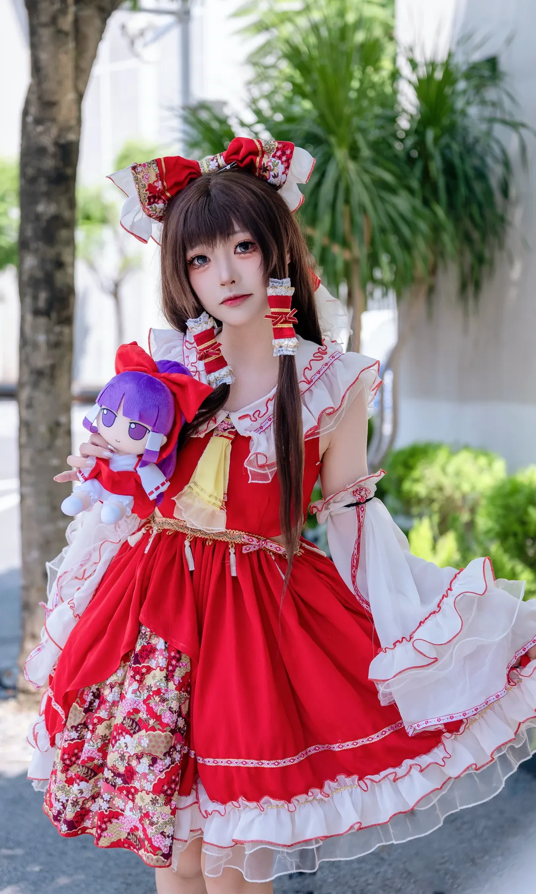 【博丽灵梦cos】静谧夏日里的红白巫女，东方project正片分享 - 第 1 张
