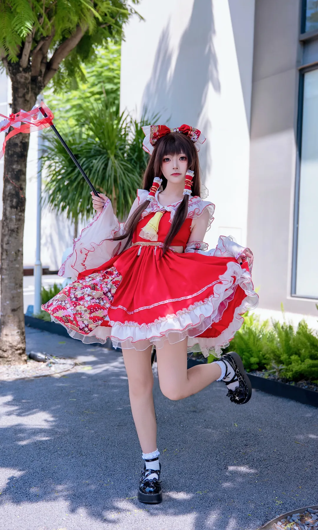 【博丽灵梦cos】静谧夏日里的红白巫女，东方project正片分享 - 第 5 张