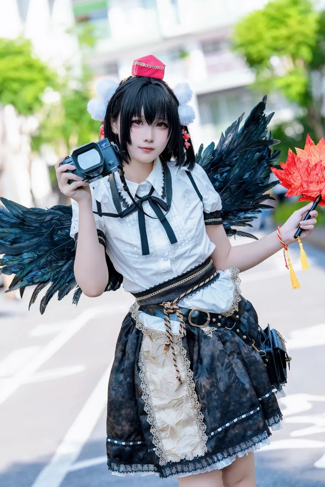 【射命丸文cos】东方project风神少女，广州THO场外拍摄记录 - 第 1 张