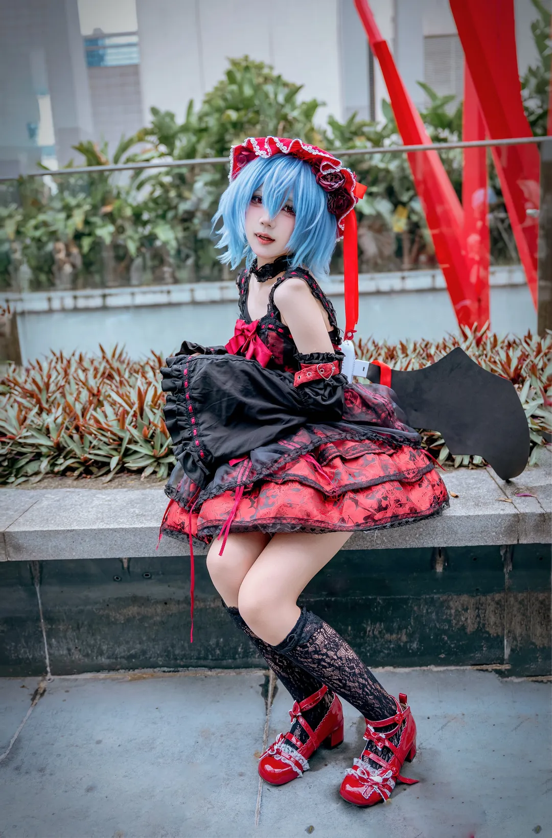 【蕾米莉亚cos】永远的鲜红幼月，东方project萤火虫漫展场照分享 - 第 5 张