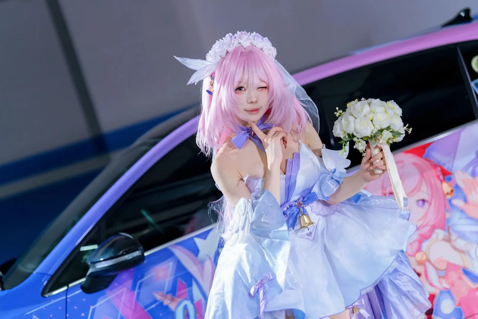 【爱莉希雅cos】粉色花嫁，梦幻之夜的拍摄记录 - 第 13 张