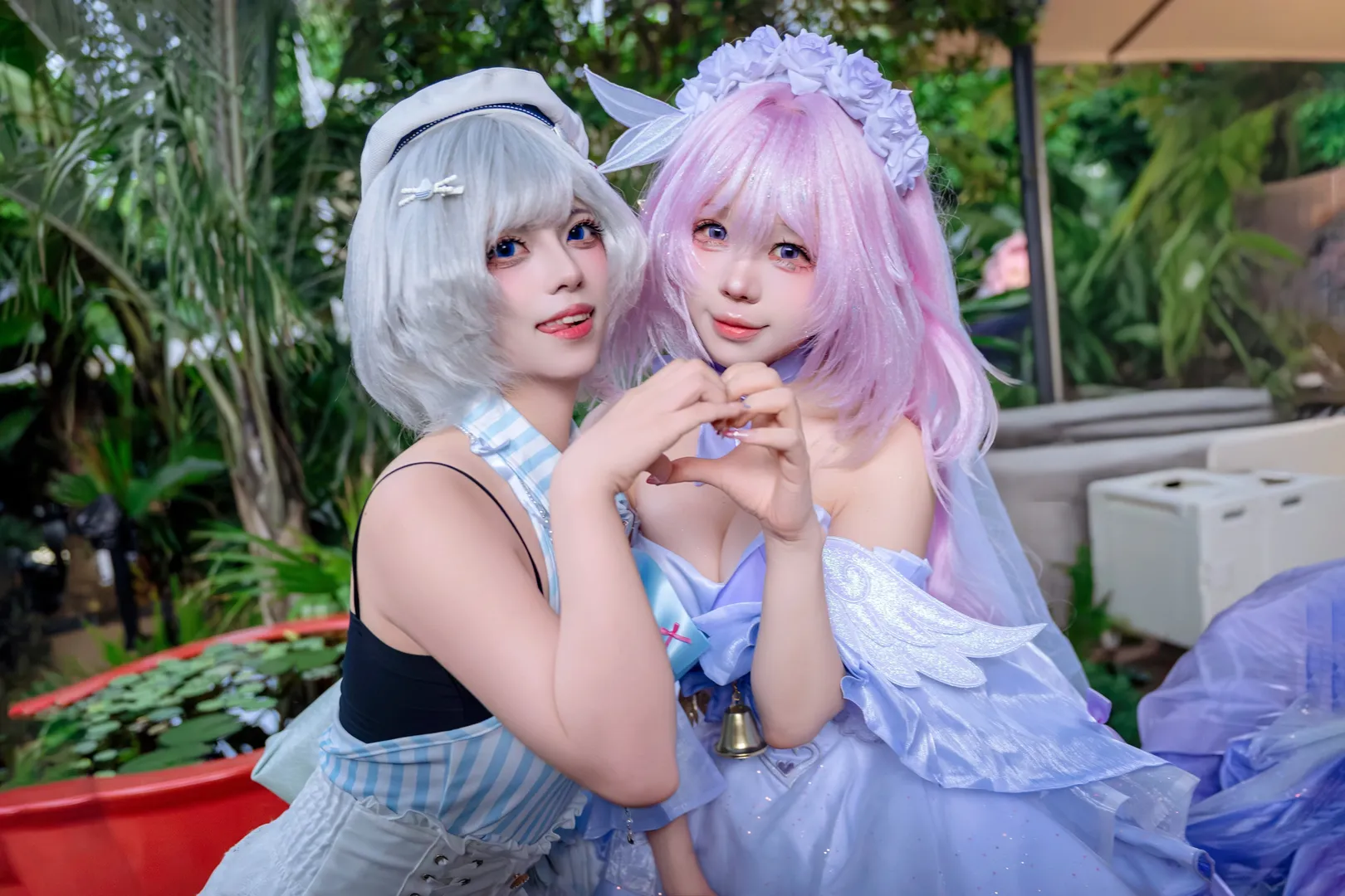 【爱莉希雅cos】粉色花嫁，梦幻之夜的拍摄记录 - 第 15 张
