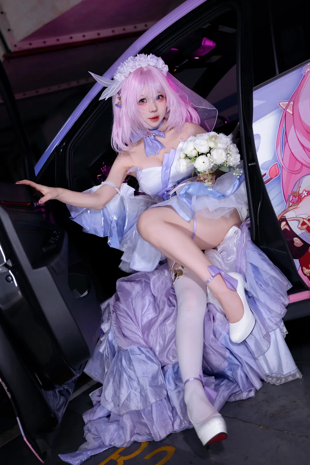 【爱莉希雅cos】粉色花嫁，梦幻之夜的拍摄记录 - 第 4 张