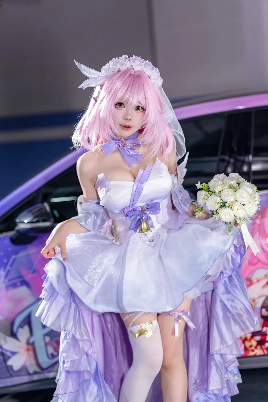 【爱莉希雅cos】粉色花嫁，梦幻之夜的拍摄记录 - 第 8 张