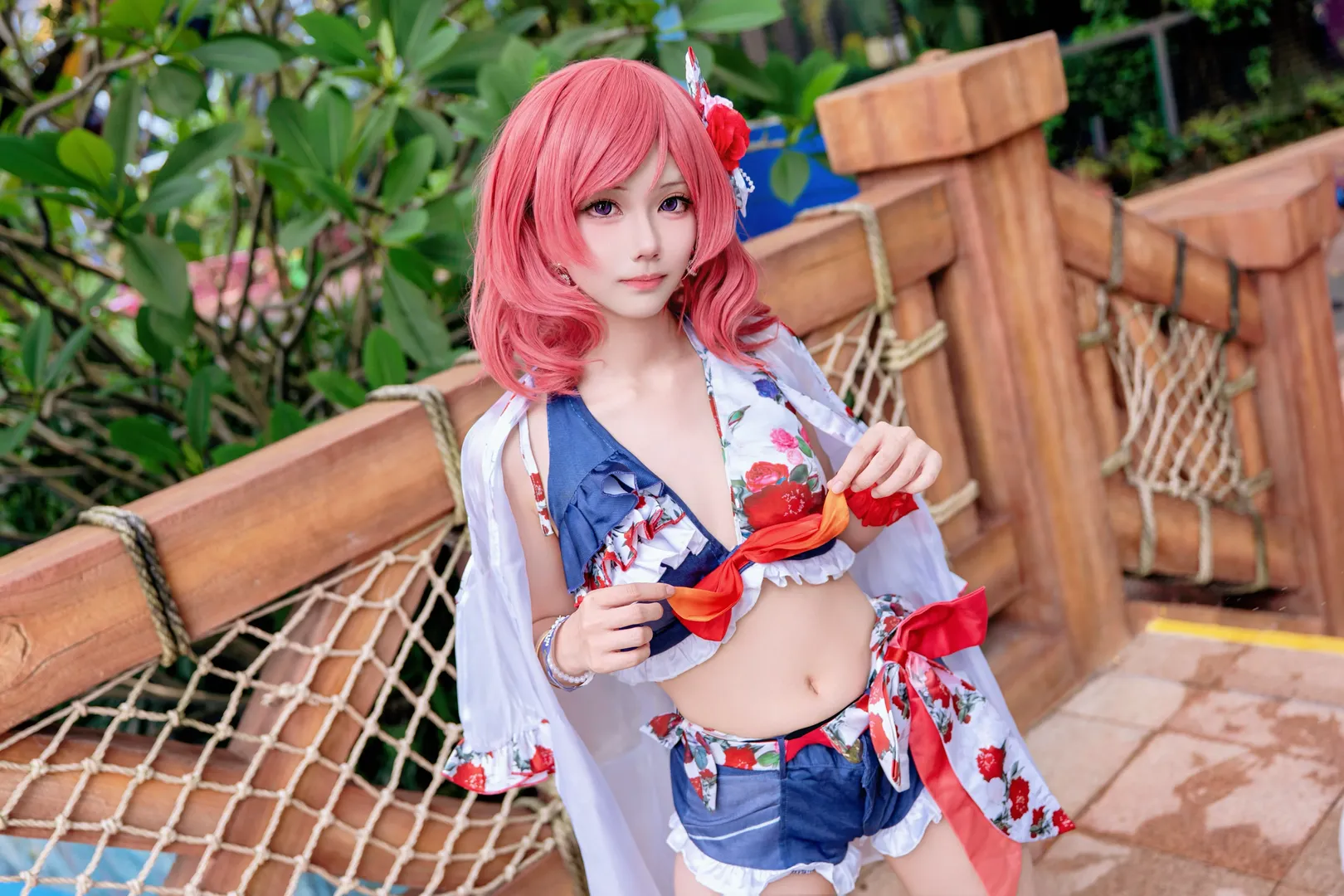 【西木野真姬cos】LoveLive!的夏日限定，泳装玩水大整活 - 第 9 张