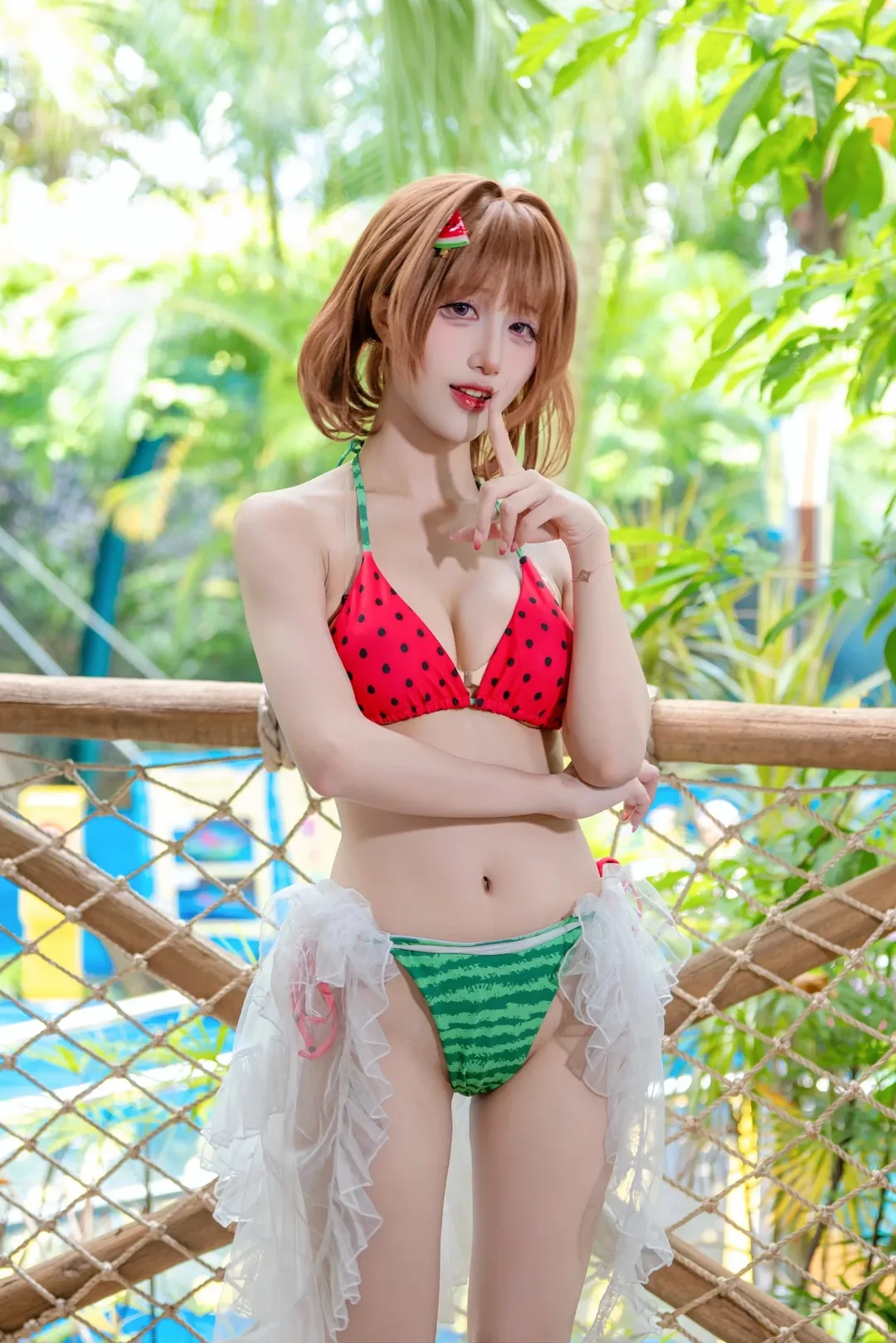 夏日冰镇小西瓜，这组泳装正片真的是在水里泡出来的 - 第 2 张
