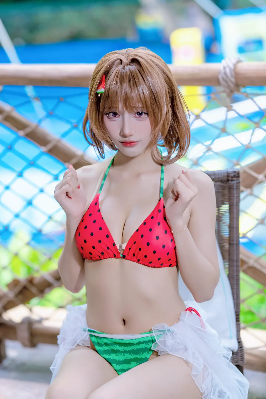 夏日冰镇小西瓜，这组泳装正片真的是在水里泡出来的 - 第 4 张
