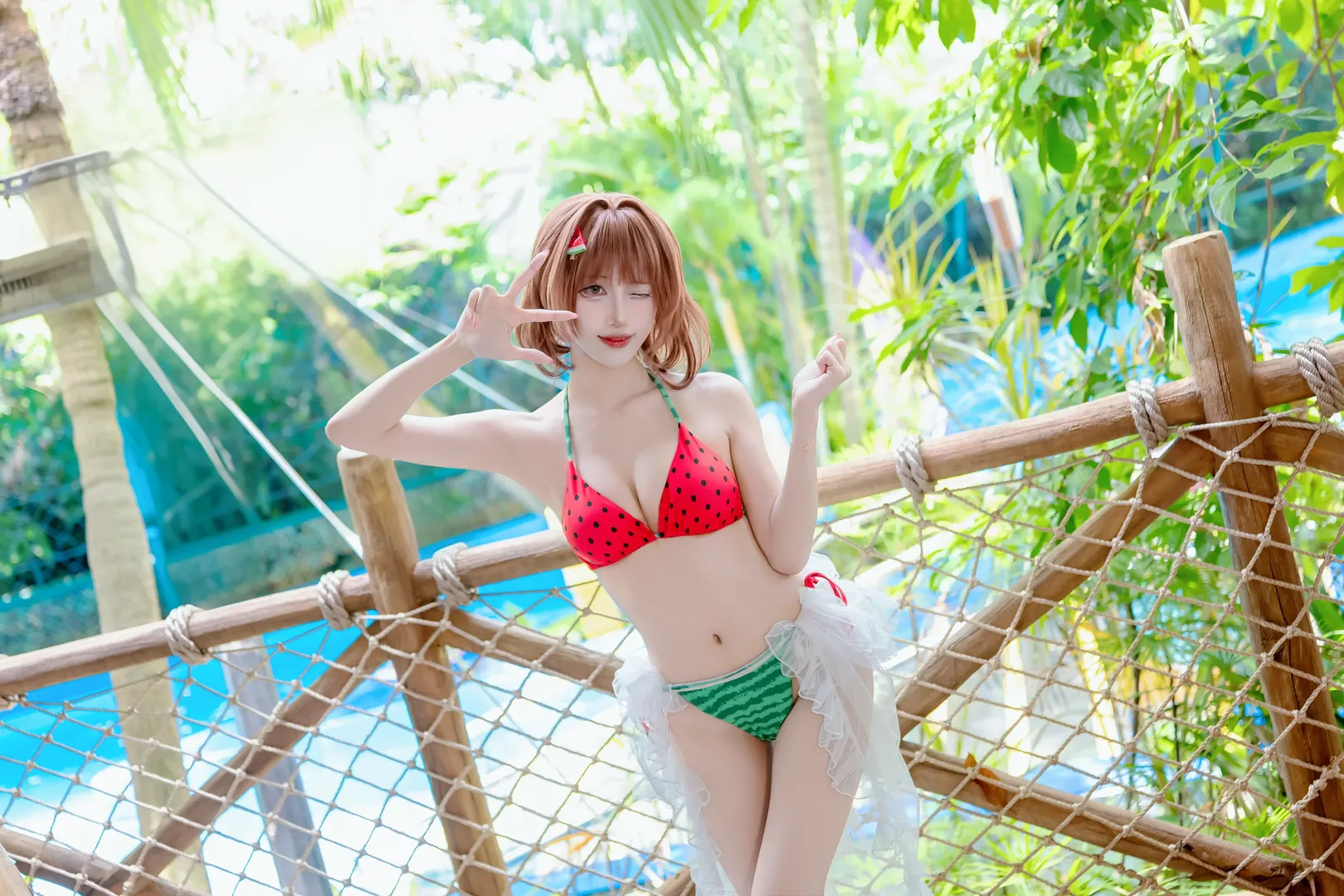 夏日冰镇小西瓜，这组泳装正片真的是在水里泡出来的 - 第 6 张