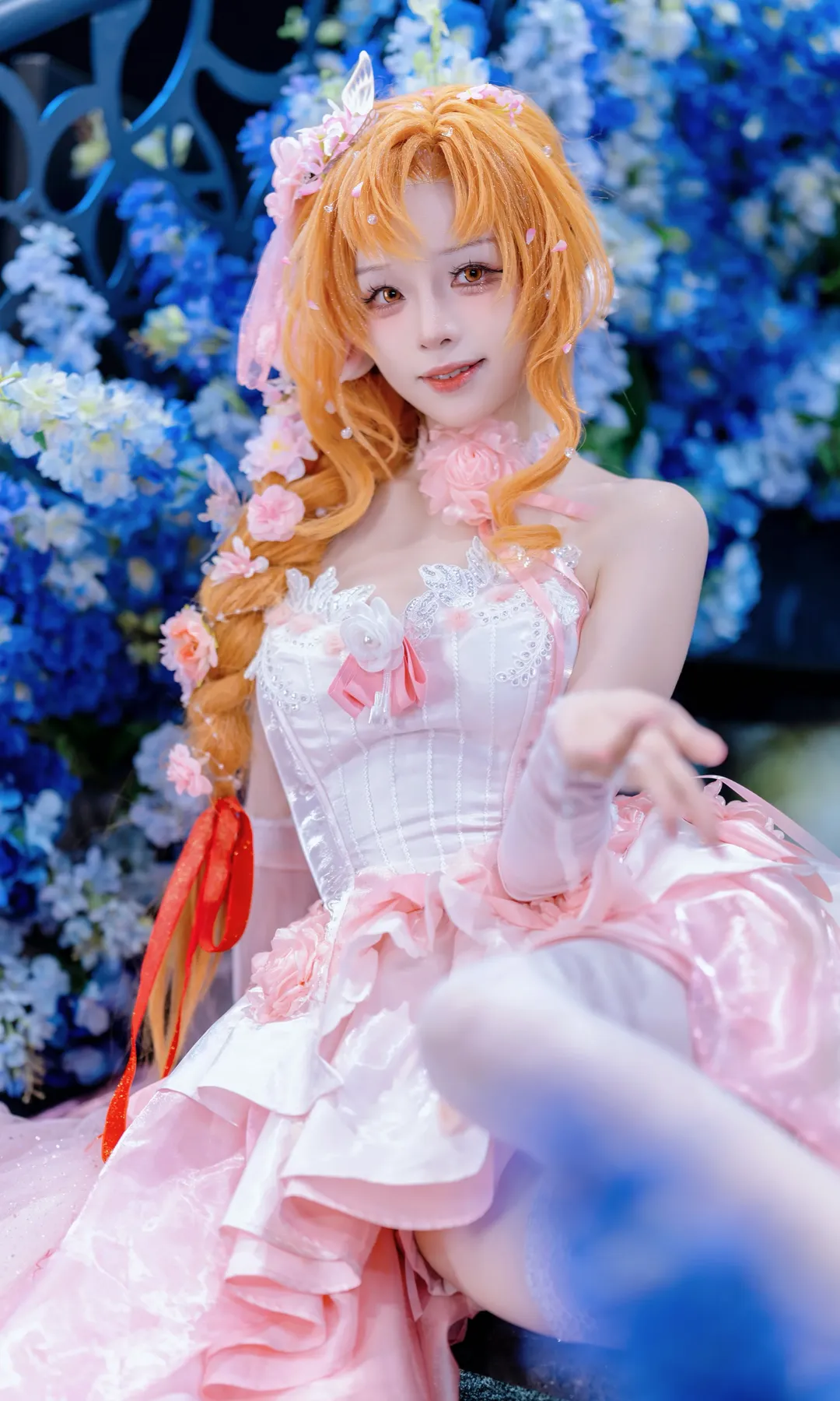 【亚丝娜cos】粉色花嫁，还原刀剑神域的浪漫 - 第 2 张