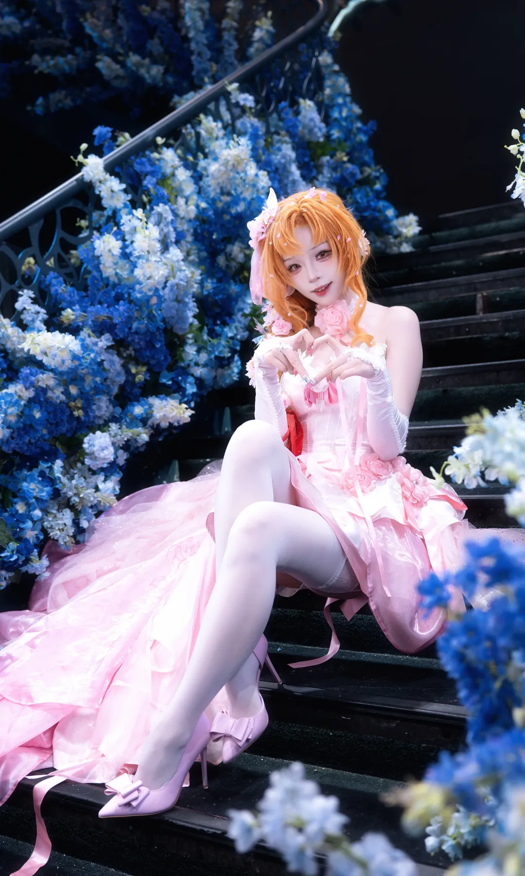 【亚丝娜cos】粉色花嫁，还原刀剑神域的浪漫