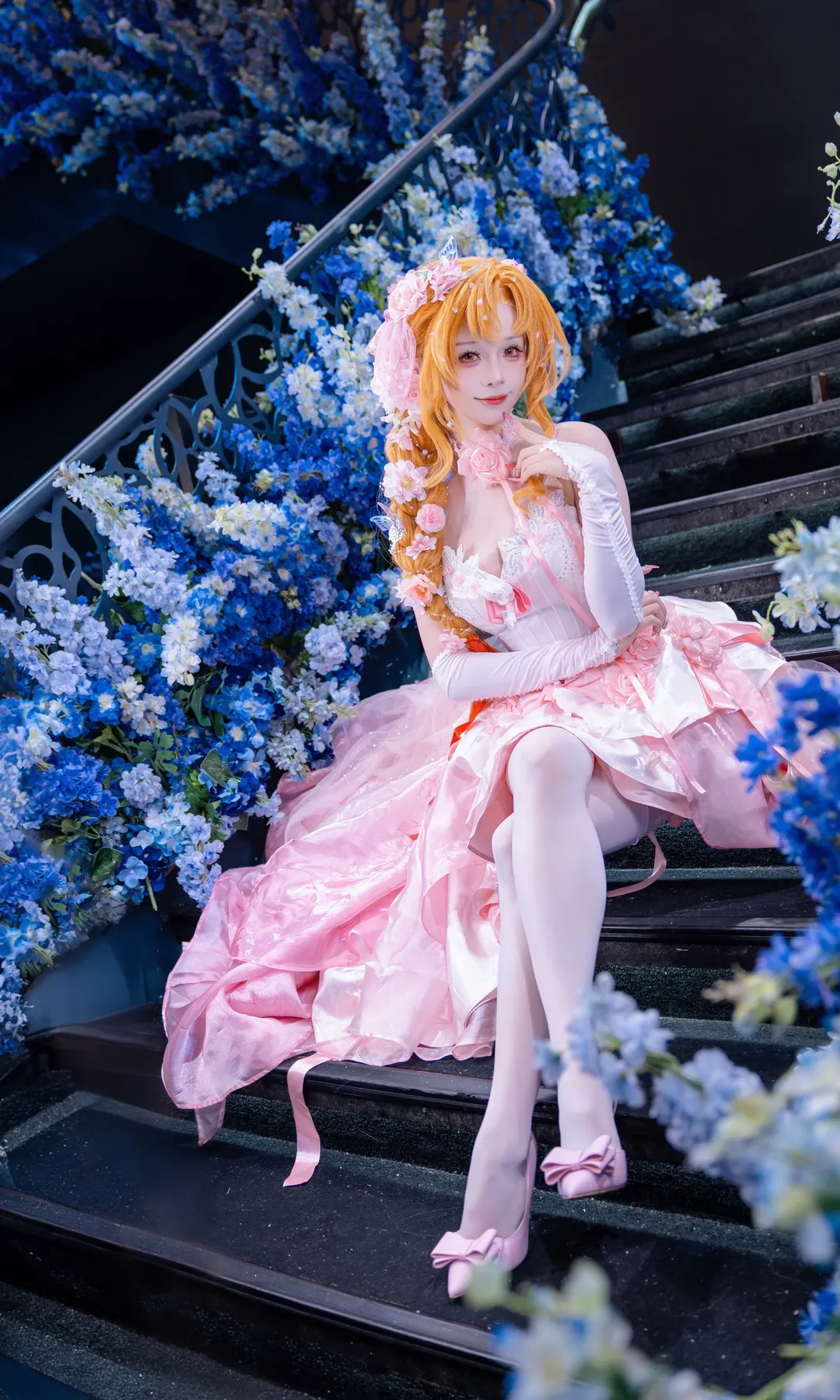 【亚丝娜cos】粉色花嫁，还原刀剑神域的浪漫 - 第 5 张