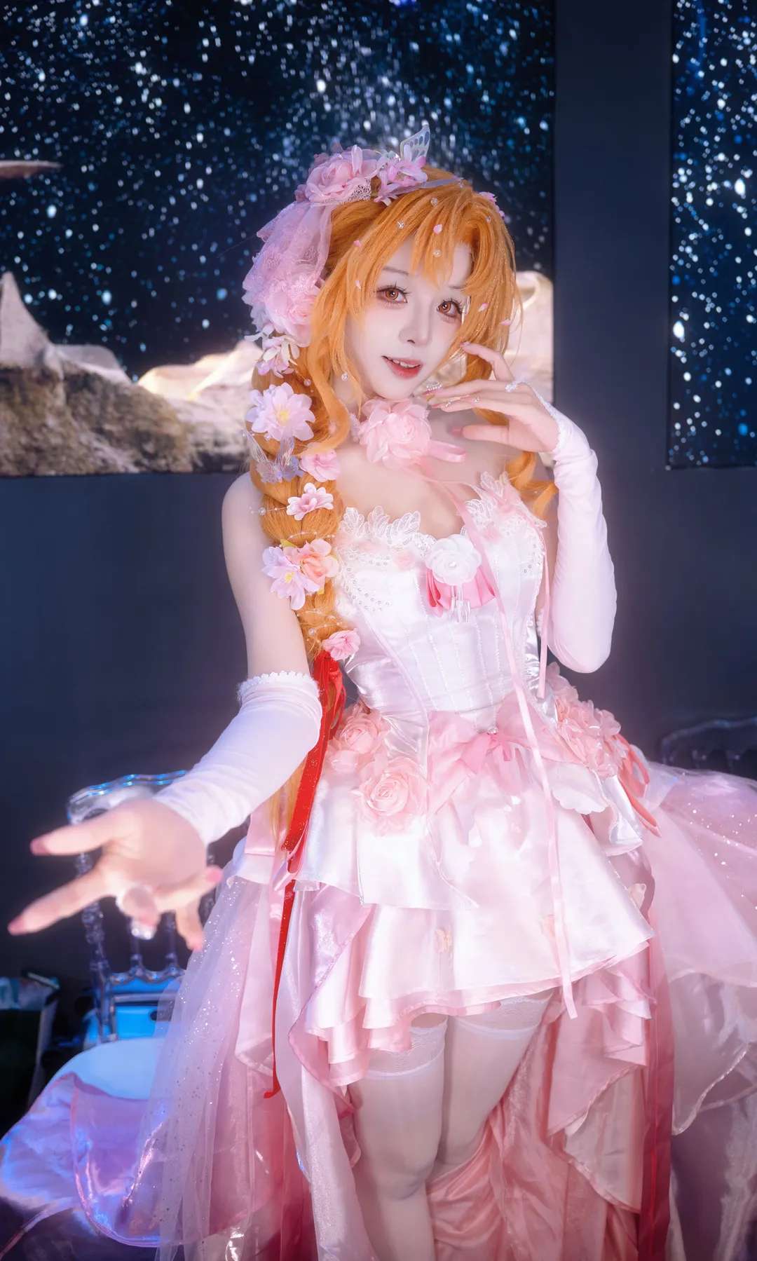 【亚丝娜cos】粉色花嫁，还原刀剑神域的浪漫 - 第 7 张