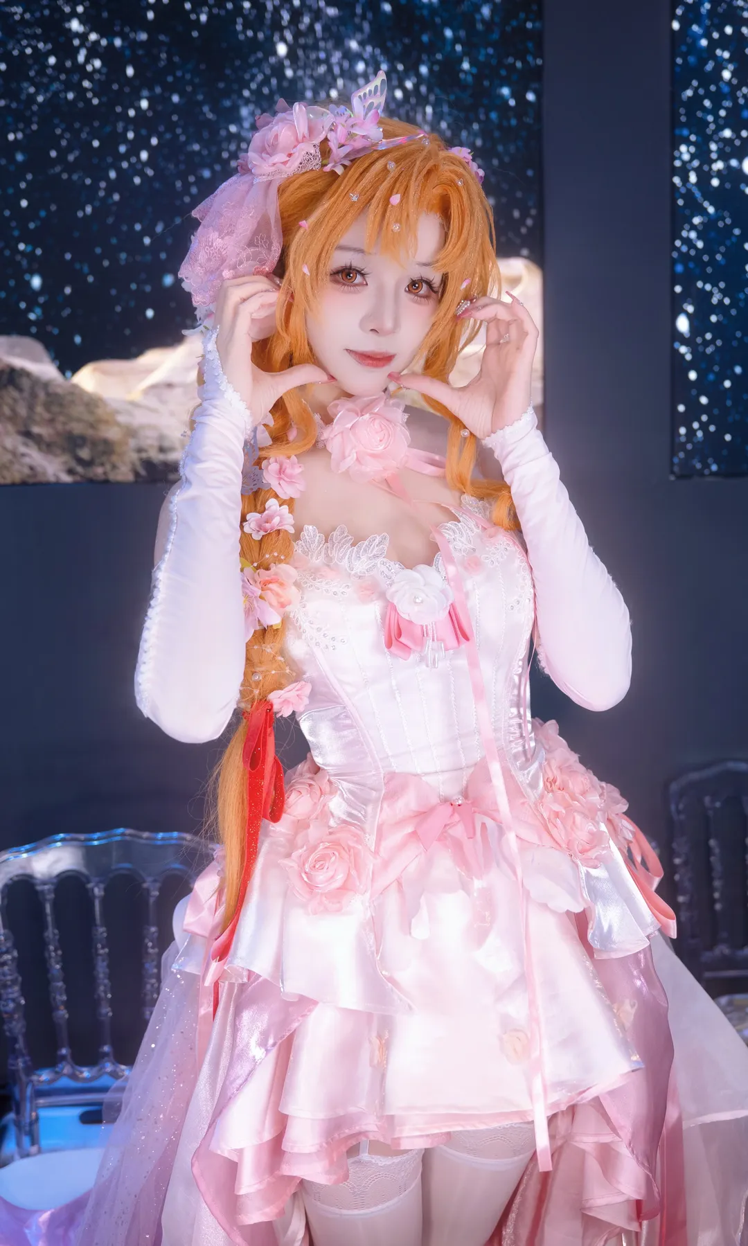【亚丝娜cos】粉色花嫁，还原刀剑神域的浪漫 - 第 8 张