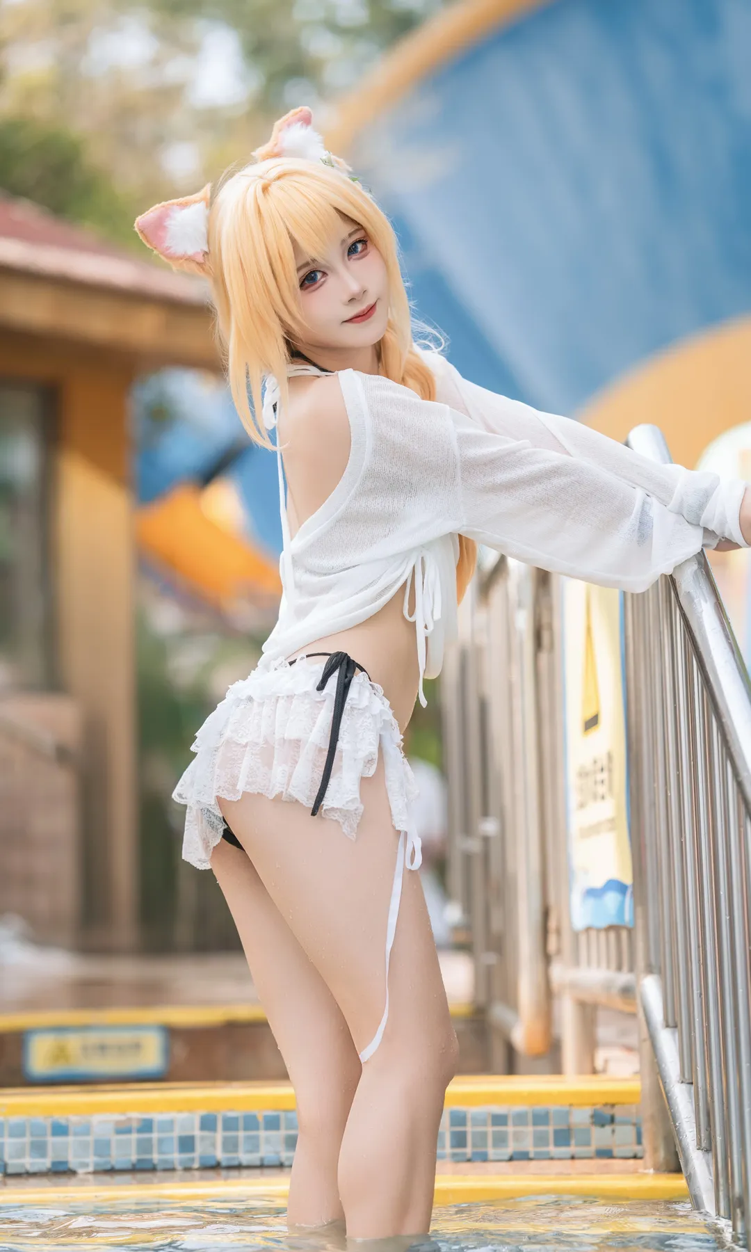 【伊落瑪麗cos】蔚藍檔案，泳池邊的限定清涼 - 第 1 張
