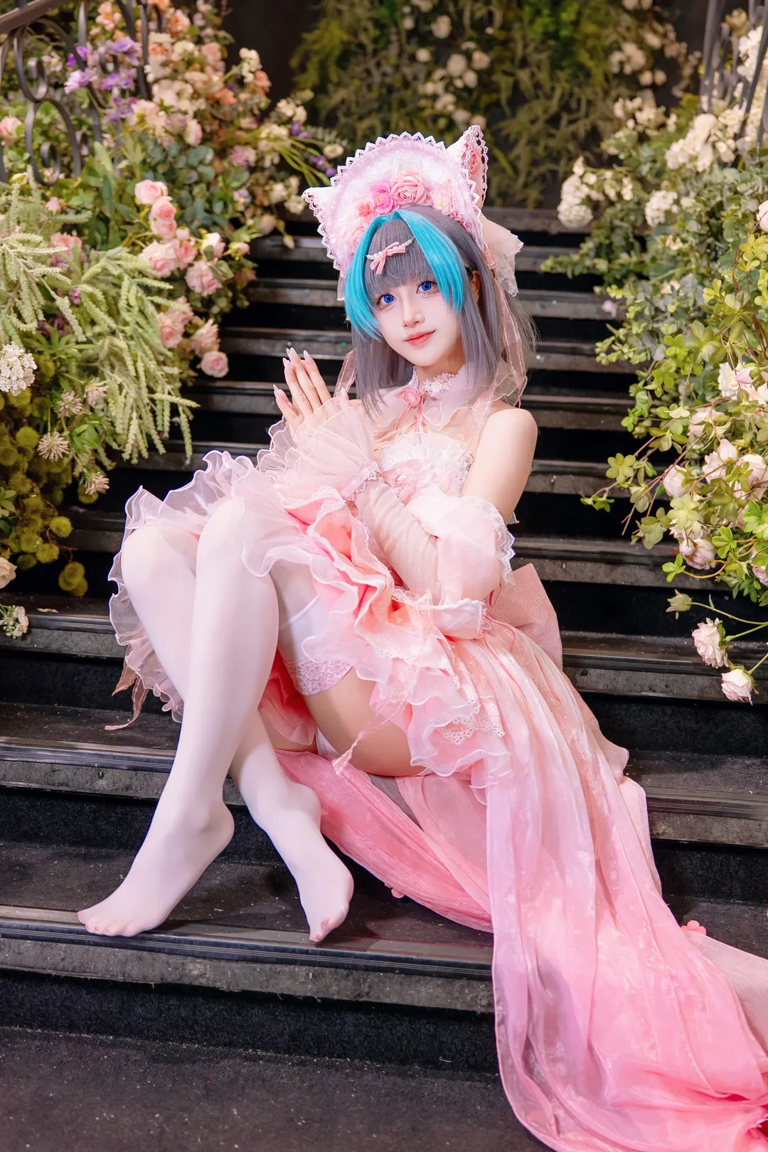 【柴郡cos】碧蓝航线粉色花嫁造型拍摄记录 - 第 1 张