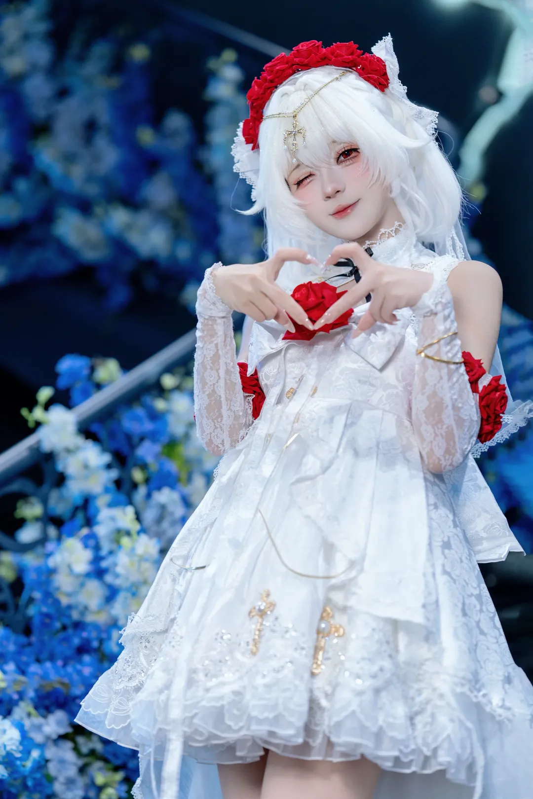 【德丽莎cos】崩坏三花嫁花赏月纱，来一点小小的二次元震撼 - 第 3 张