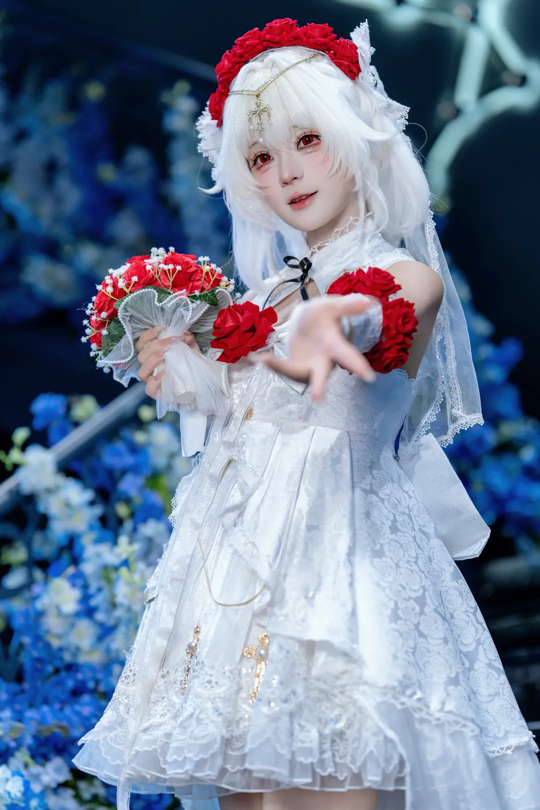 【德丽莎cos】崩坏三花嫁花赏月纱，来一点小小的二次元震撼 - 第 5 张