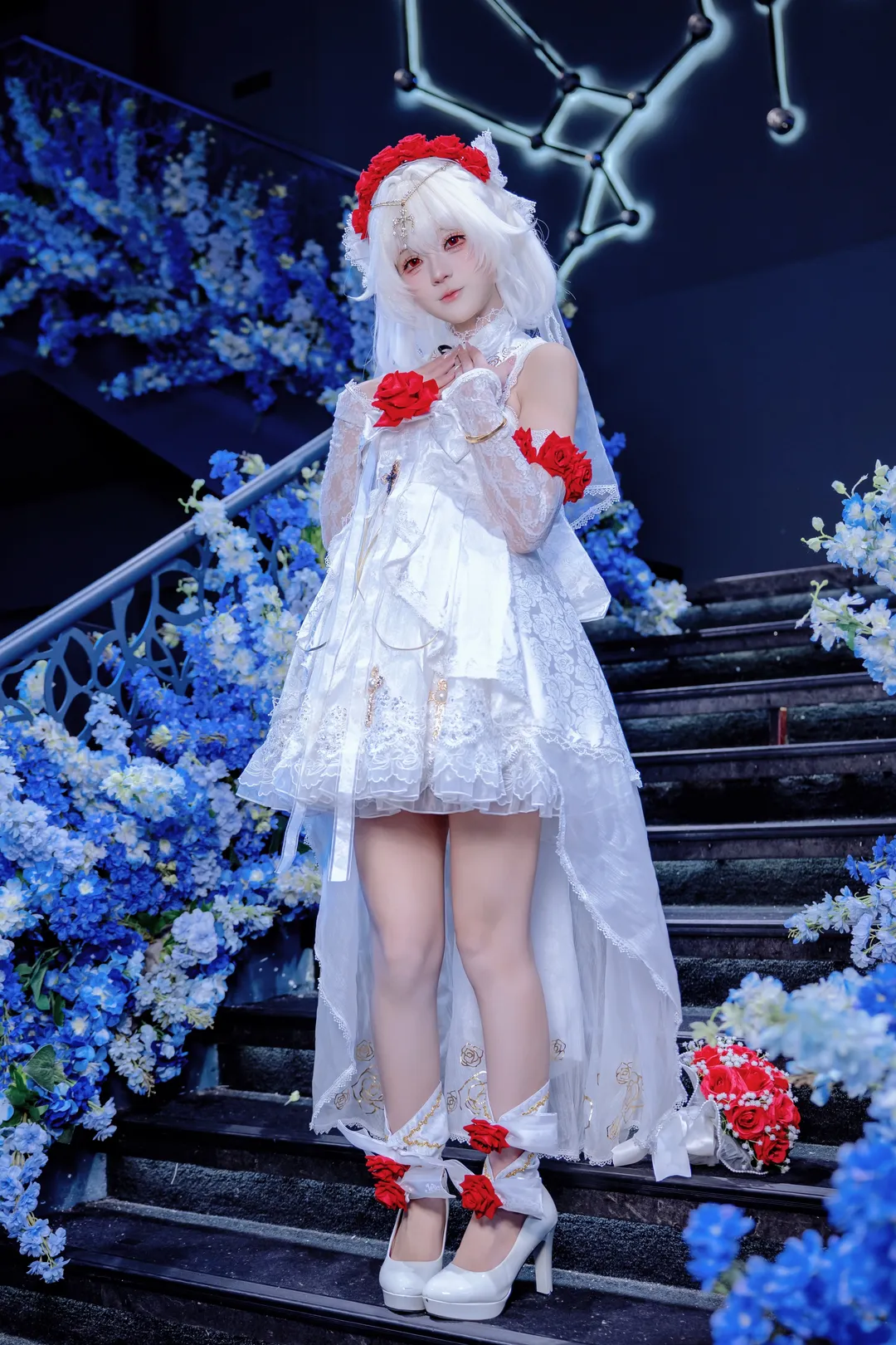 【德丽莎cos】崩坏三花嫁花赏月纱，来一点小小的二次元震撼 - 第 6 张