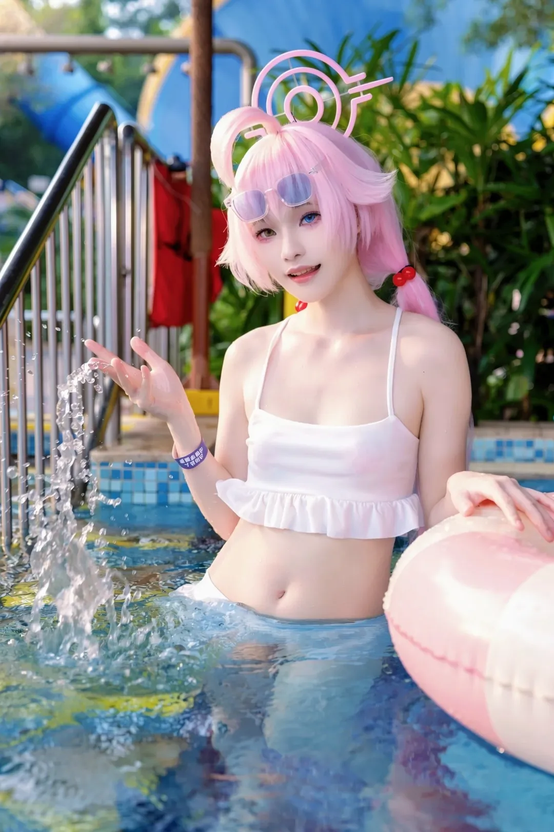 【小鳥遊星野cos】蔚藍檔案水上樂園的夏日泳裝拍攝 - 第 2 張