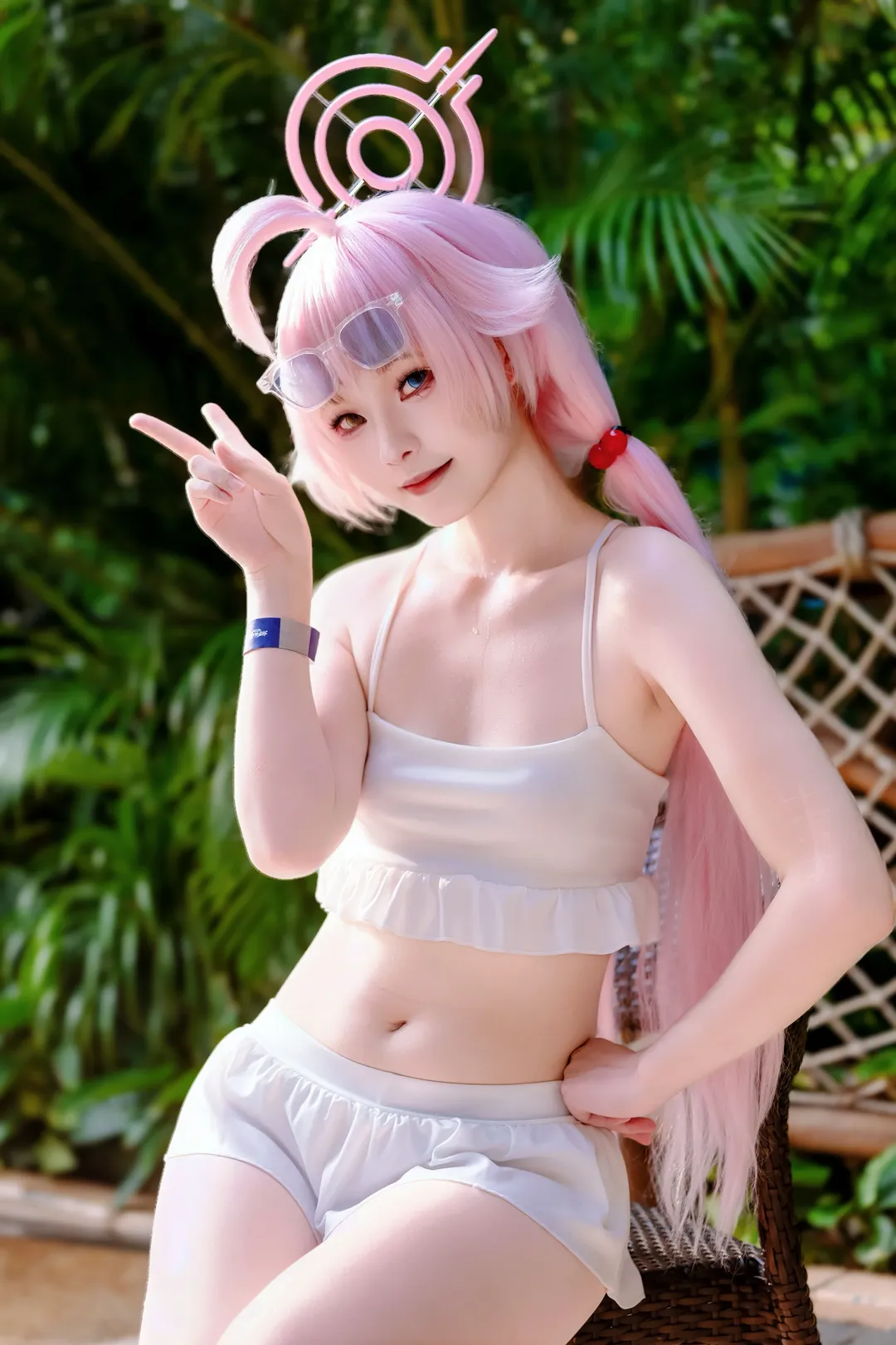 【小鳥遊星野cos】蔚藍檔案水上樂園的夏日泳裝拍攝 - 第 3 張