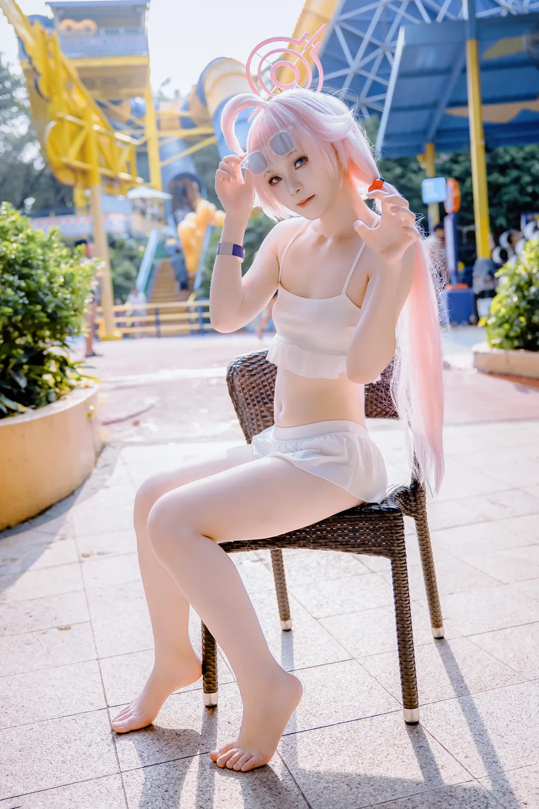 【小鳥遊星野cos】蔚藍檔案水上樂園的夏日泳裝拍攝 - 第 6 張
