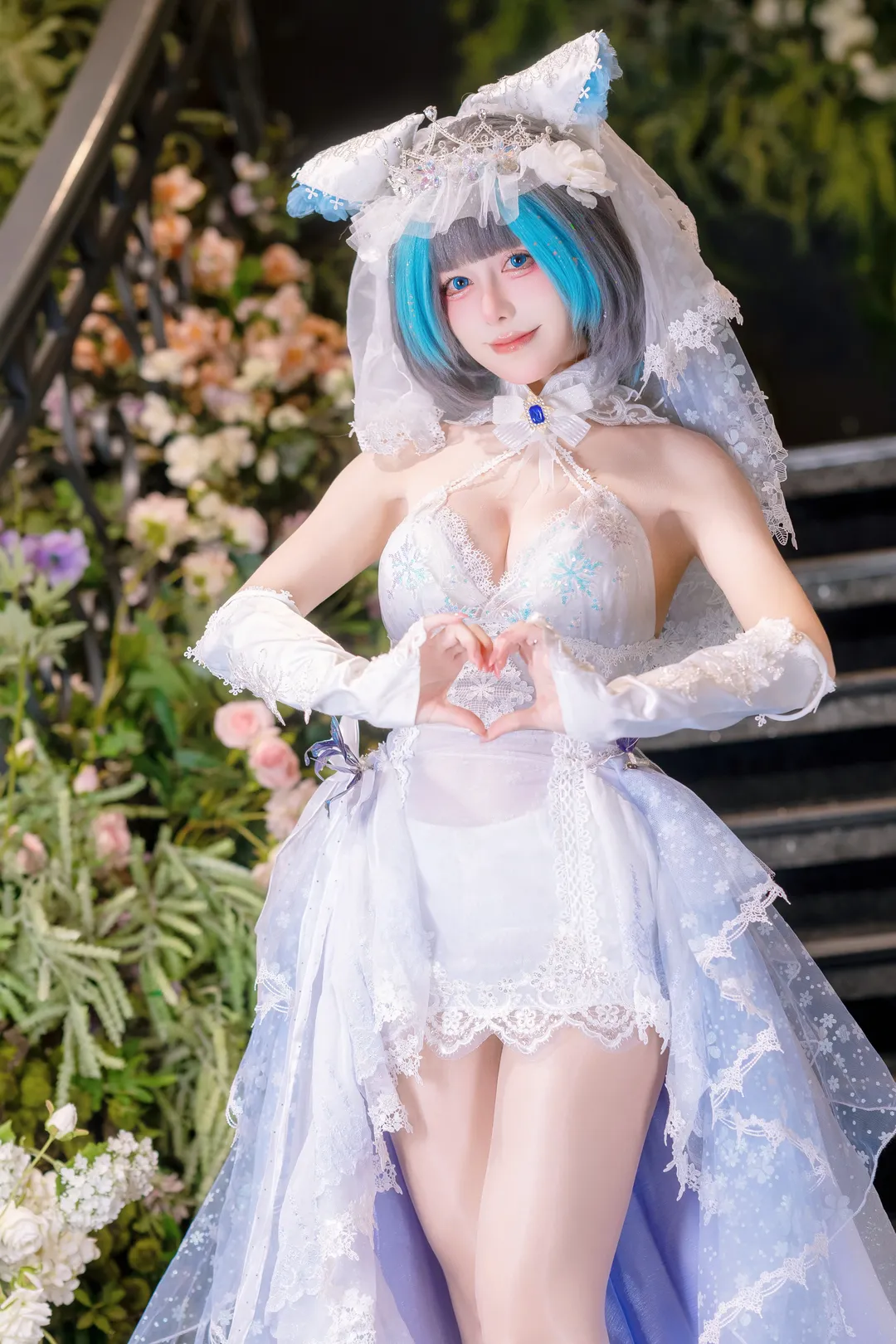 【柴郡cos】碧藍航線絕美花嫁的浪漫定格 - 第 3 張