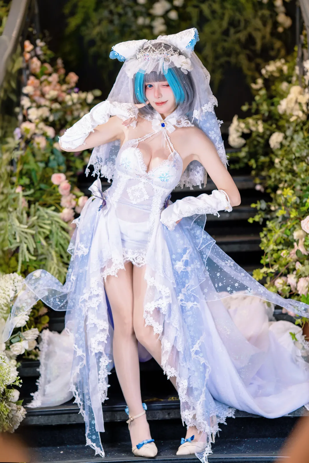 【柴郡cos】碧藍航線絕美花嫁的浪漫定格 - 第 4 張