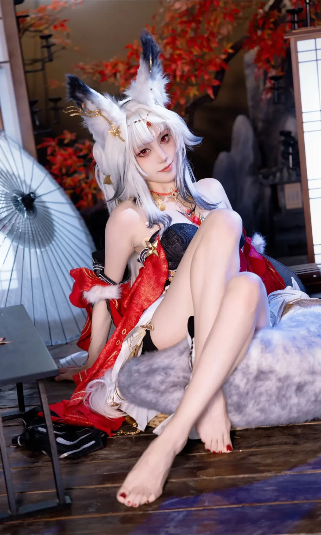 【心月狐cos】鸣潮中秋月色下的红枫正片 - 第 3 张