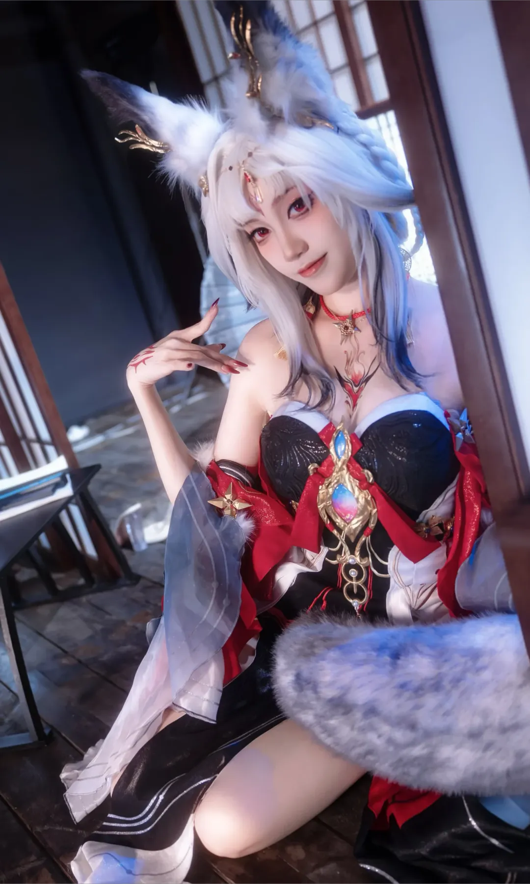 【心月狐cos】鸣潮中秋月色下的红枫正片 - 第 6 张