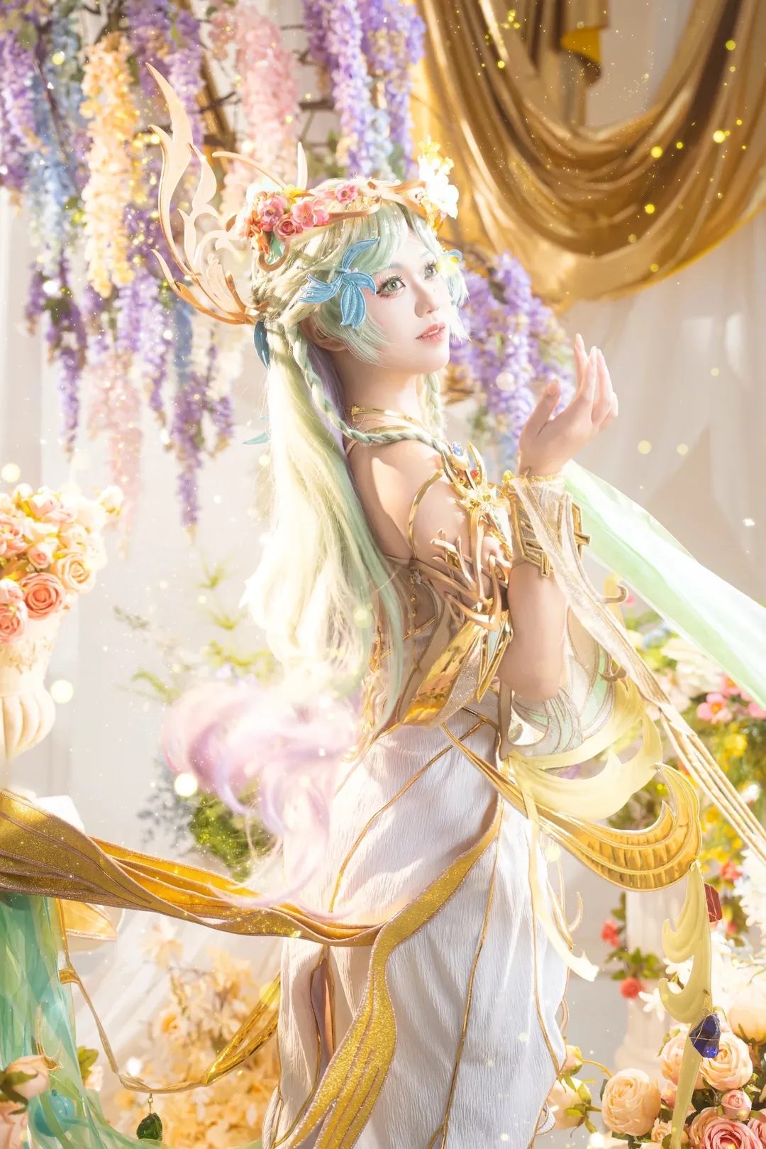 【貂蝉cos】王者荣耀馥梦繁花，花藤秋千上的幻境 - 第 2 张