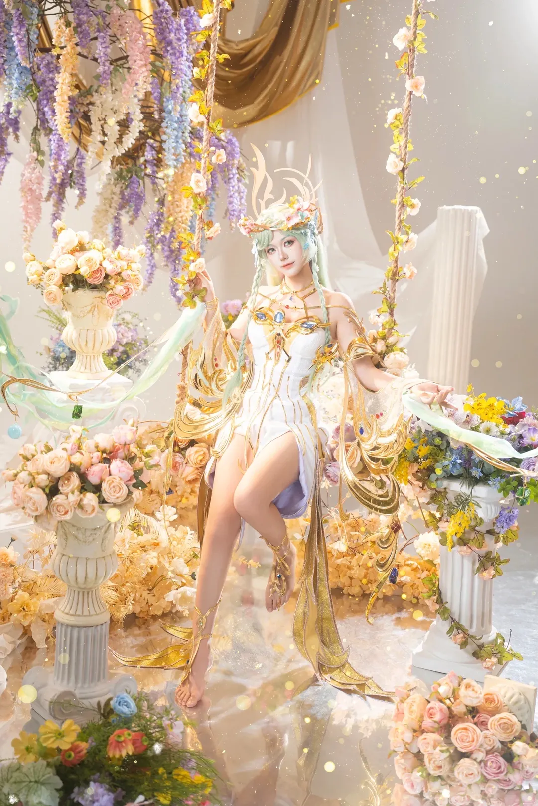 【貂蝉cos】王者荣耀馥梦繁花，花藤秋千上的幻境 - 第 3 张