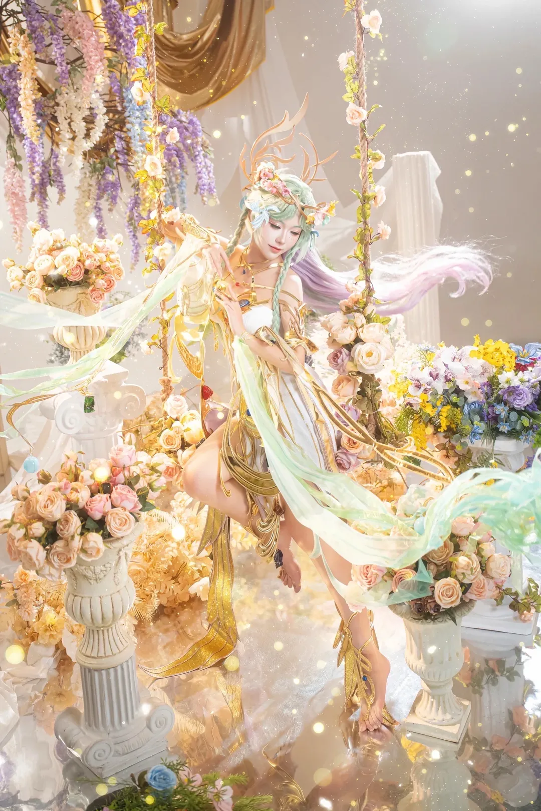 【貂蝉cos】王者荣耀馥梦繁花，花藤秋千上的幻境 - 第 4 张
