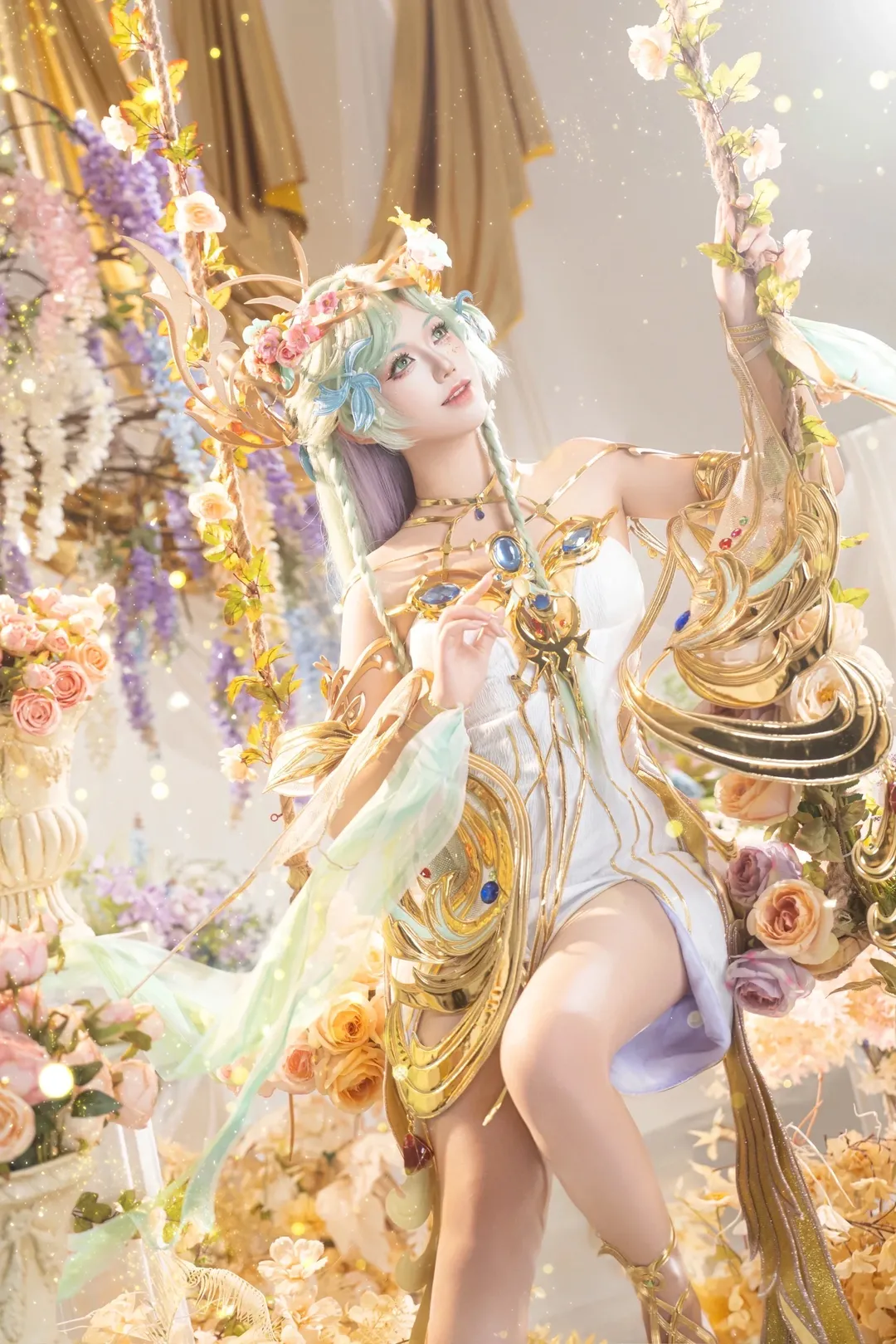 【貂蝉cos】王者荣耀馥梦繁花，花藤秋千上的幻境 - 第 8 张