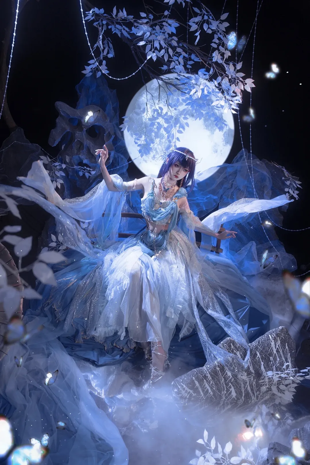 【圣采儿cos】神印王座 月下轻纱与蝴蝶的奇幻碰撞 - 第 3 张