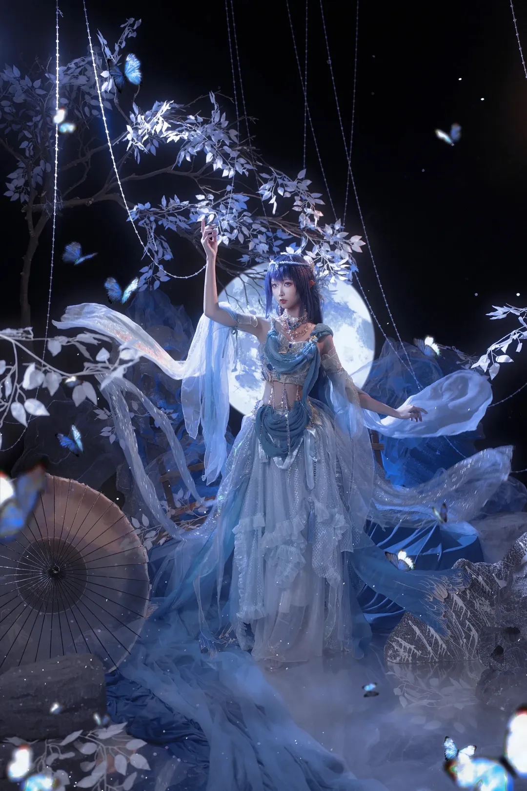 【圣采儿cos】神印王座 月下轻纱与蝴蝶的奇幻碰撞 - 第 4 张