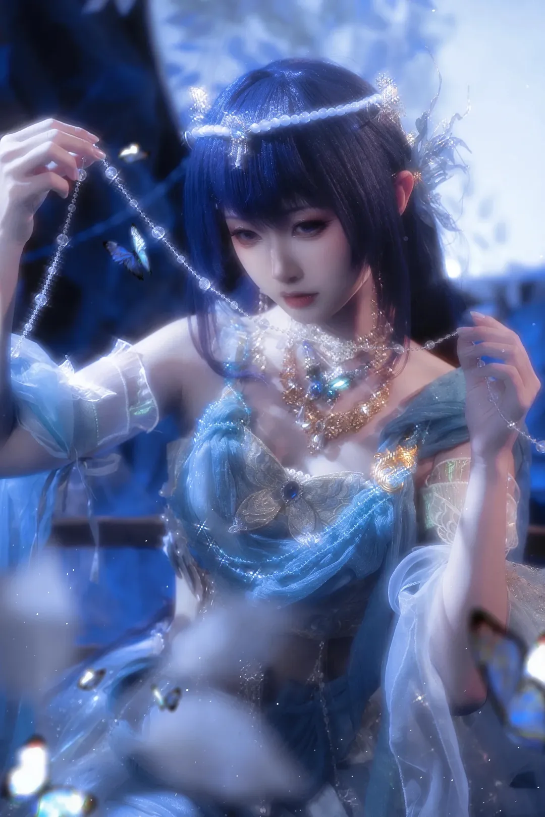 【圣采儿cos】神印王座 月下轻纱与蝴蝶的奇幻碰撞 - 第 6 张