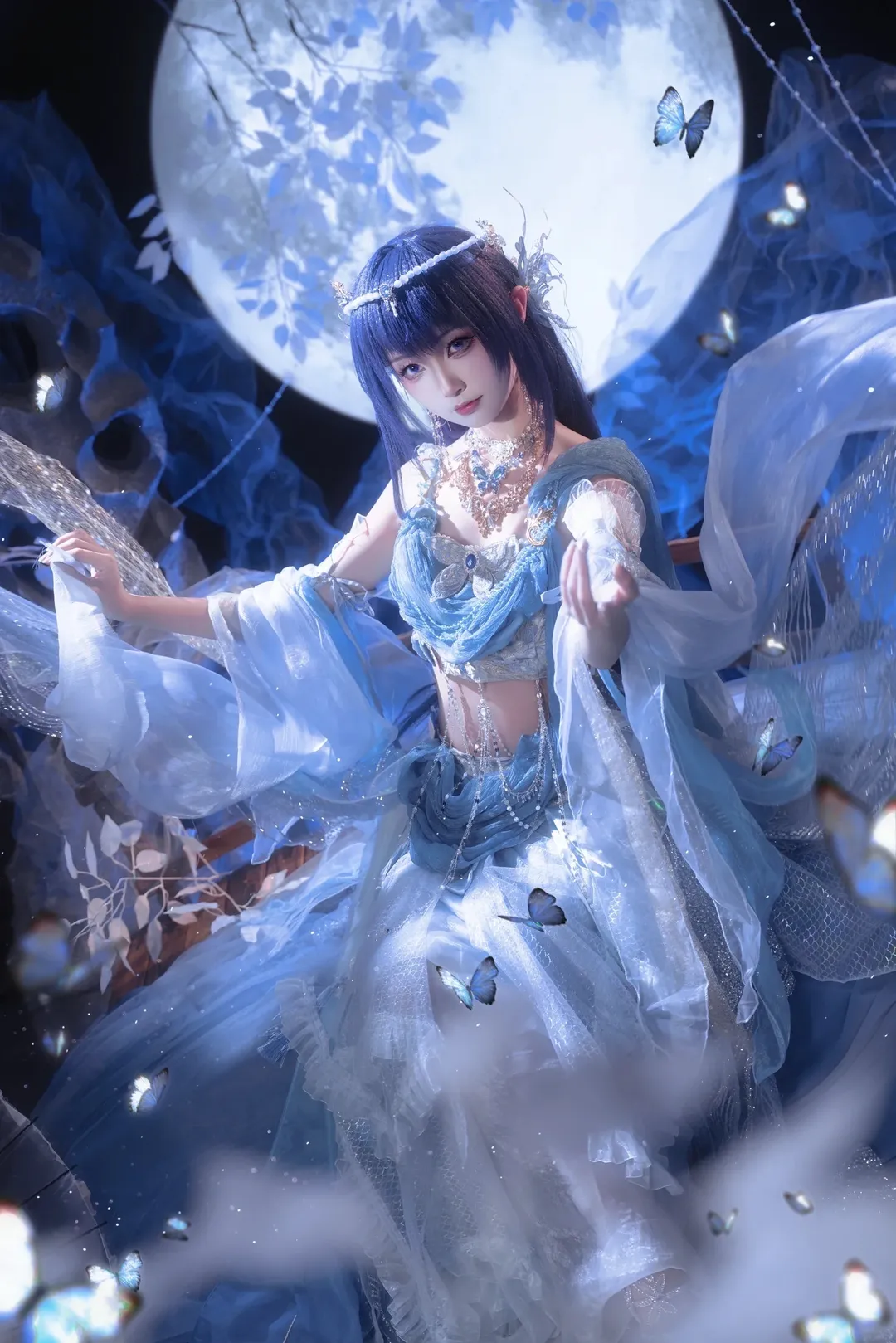 【圣采儿cos】神印王座 月下轻纱与蝴蝶的奇幻碰撞 - 第 7 张