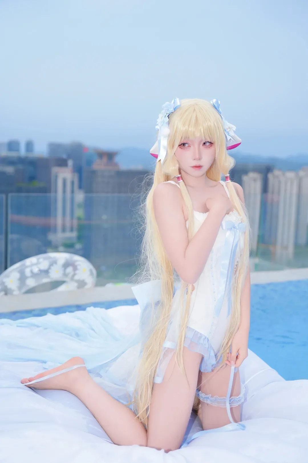 【小叽cos】人型电脑天使心水色私设泳装 - 第 2 张