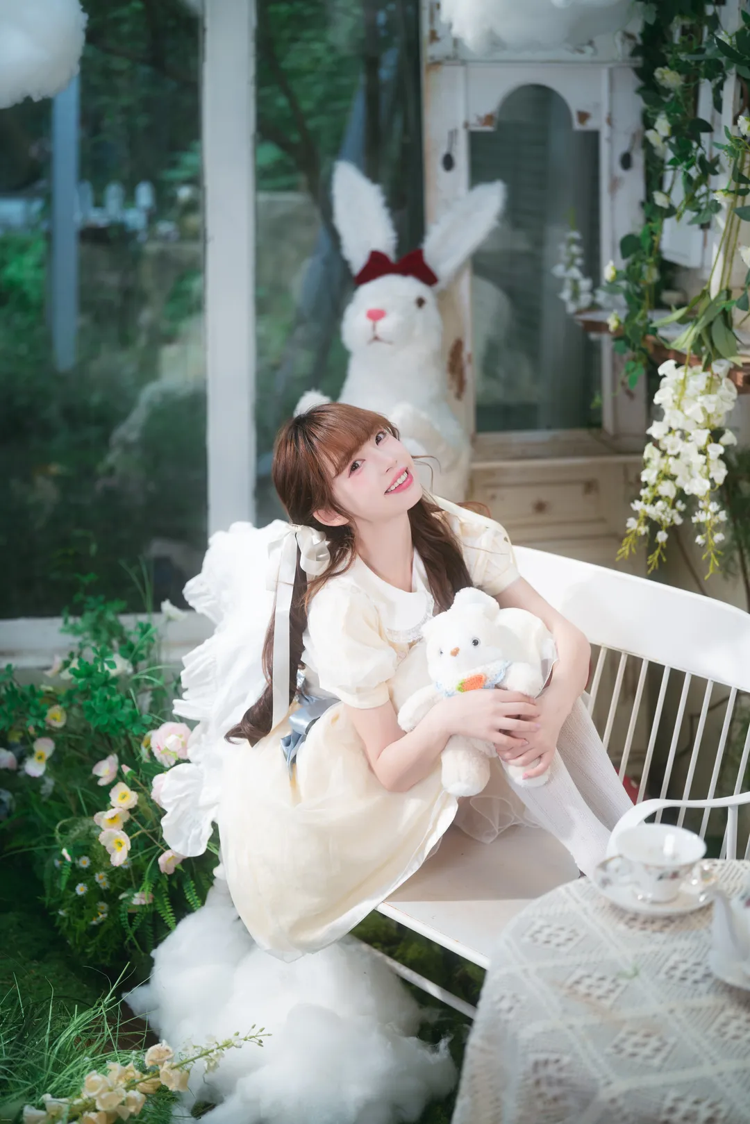 仙氣白月光穿搭，夢幻花園裡的甜美少女寫真 - 第 3 張