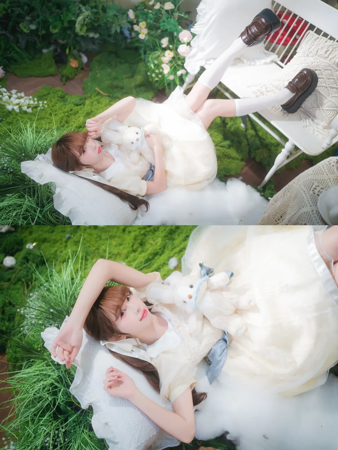 仙氣白月光穿搭，夢幻花園裡的甜美少女寫真 - 第 4 張