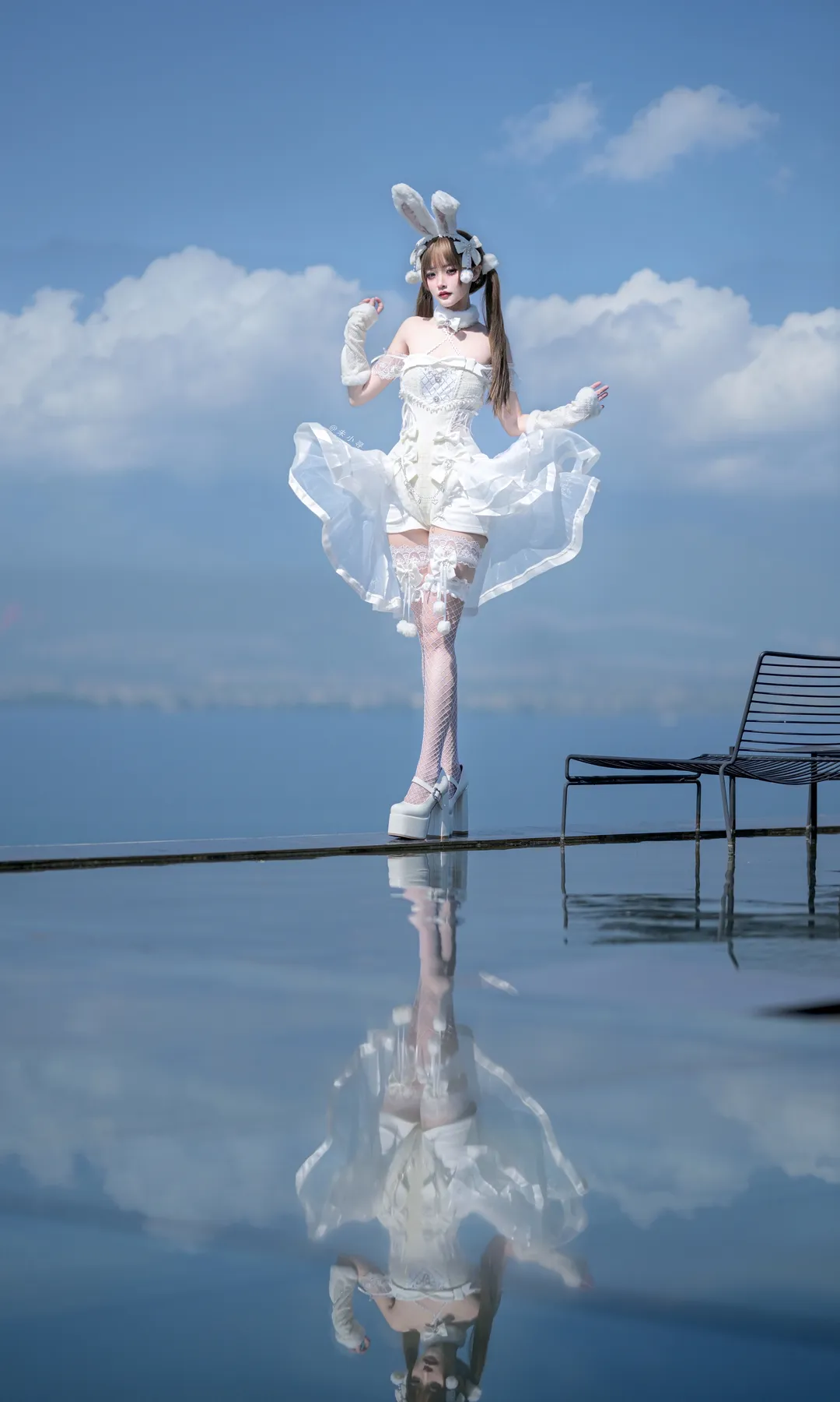 Malymoon薄纱花呢兔女郎 日系女仆风外拍记录 - 第 8 张