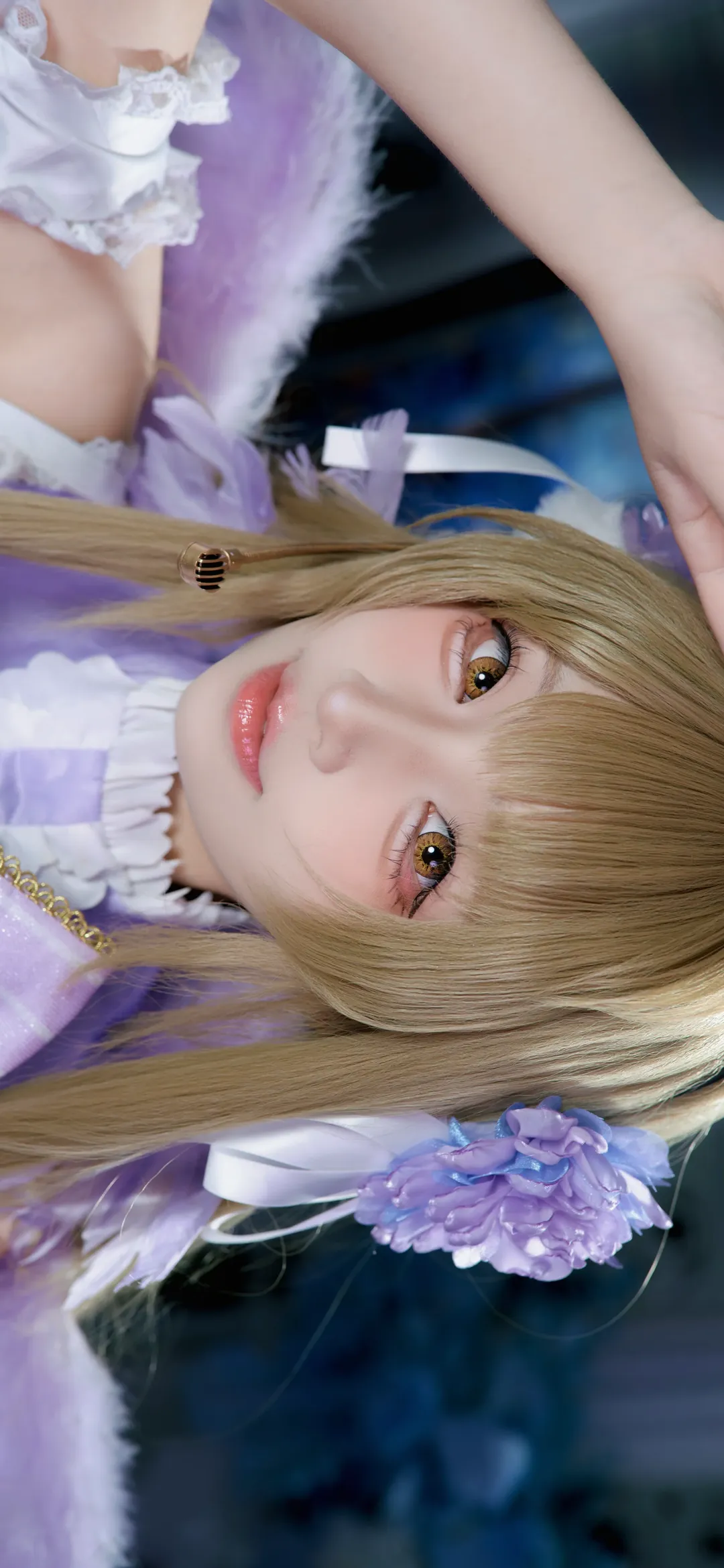 南小鸟cos Lovelive生贺 紫白渐变羽毛裙拍摄记录 - 第 2 张