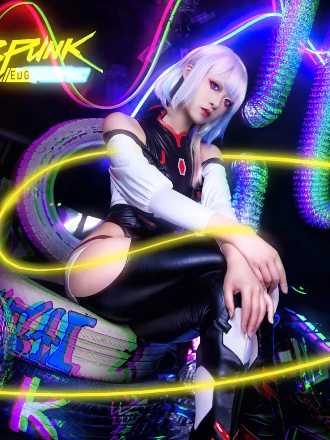【露西cos】赛博朋克边缘行者的月下幻梦 - 第 1 张