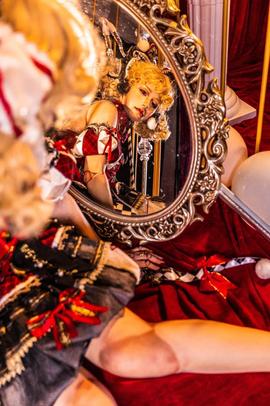 红黑棋盘格马戏团Lolita，笼中的怪诞人偶写真 - 第 5 张