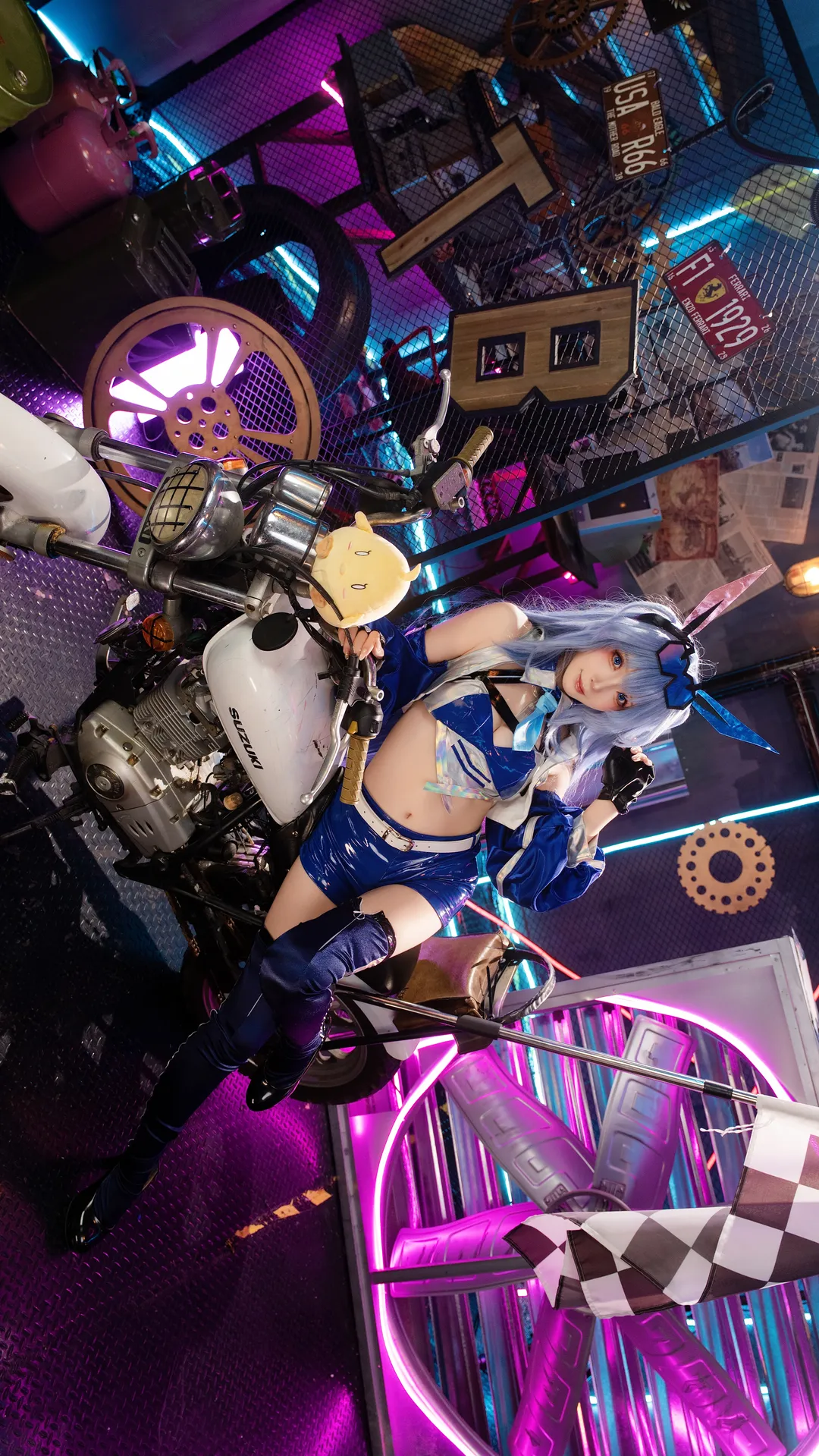 【新泽西cos】碧蓝航线赛车服与霓虹夜色的碰撞 - 第 2 张