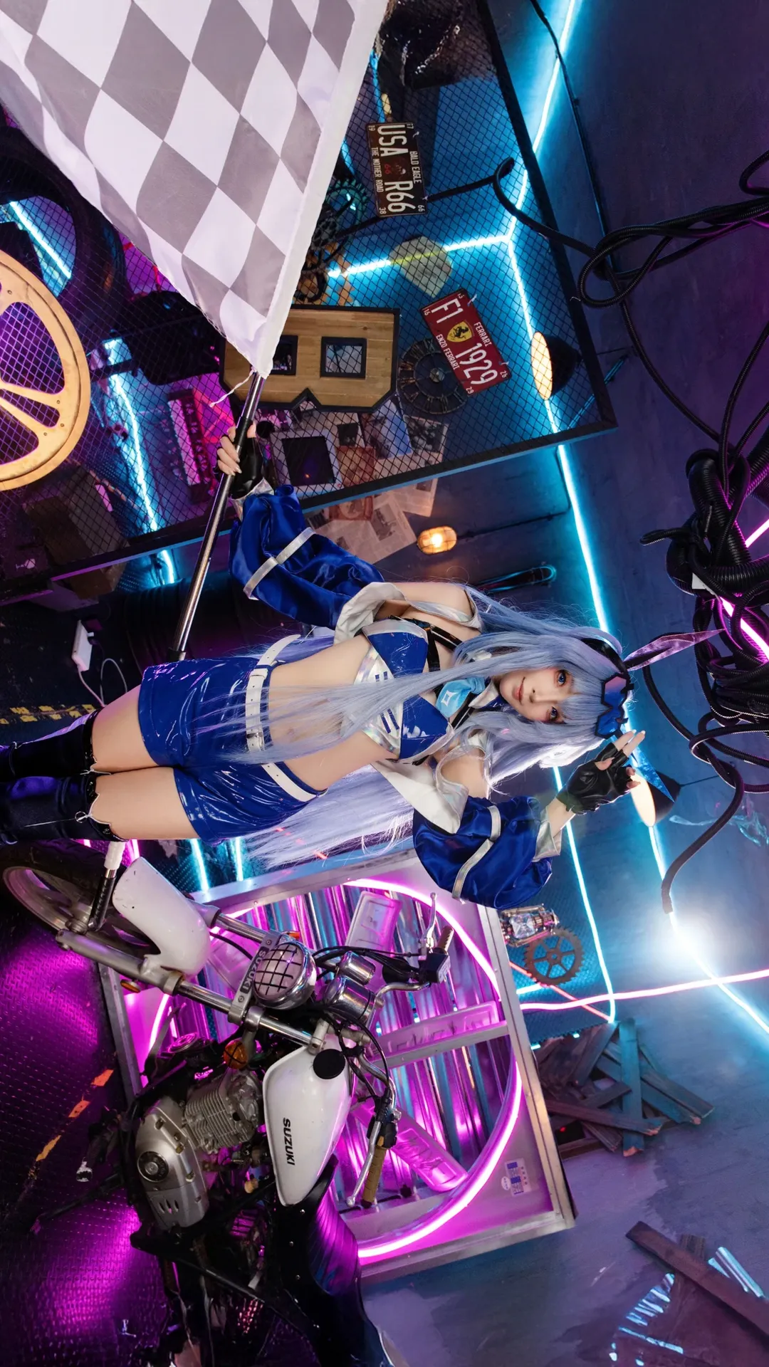 【新泽西cos】碧蓝航线赛车服与霓虹夜色的碰撞 - 第 4 张