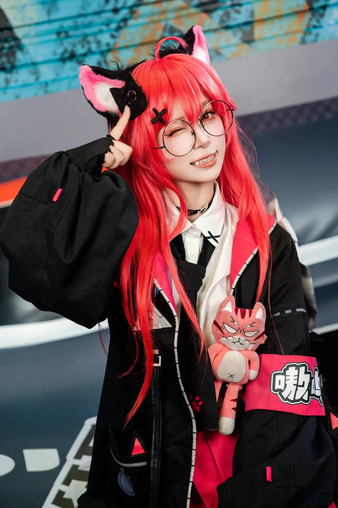 红发兽耳机能风Cos 拍到了但没抽到 - 第 1 张