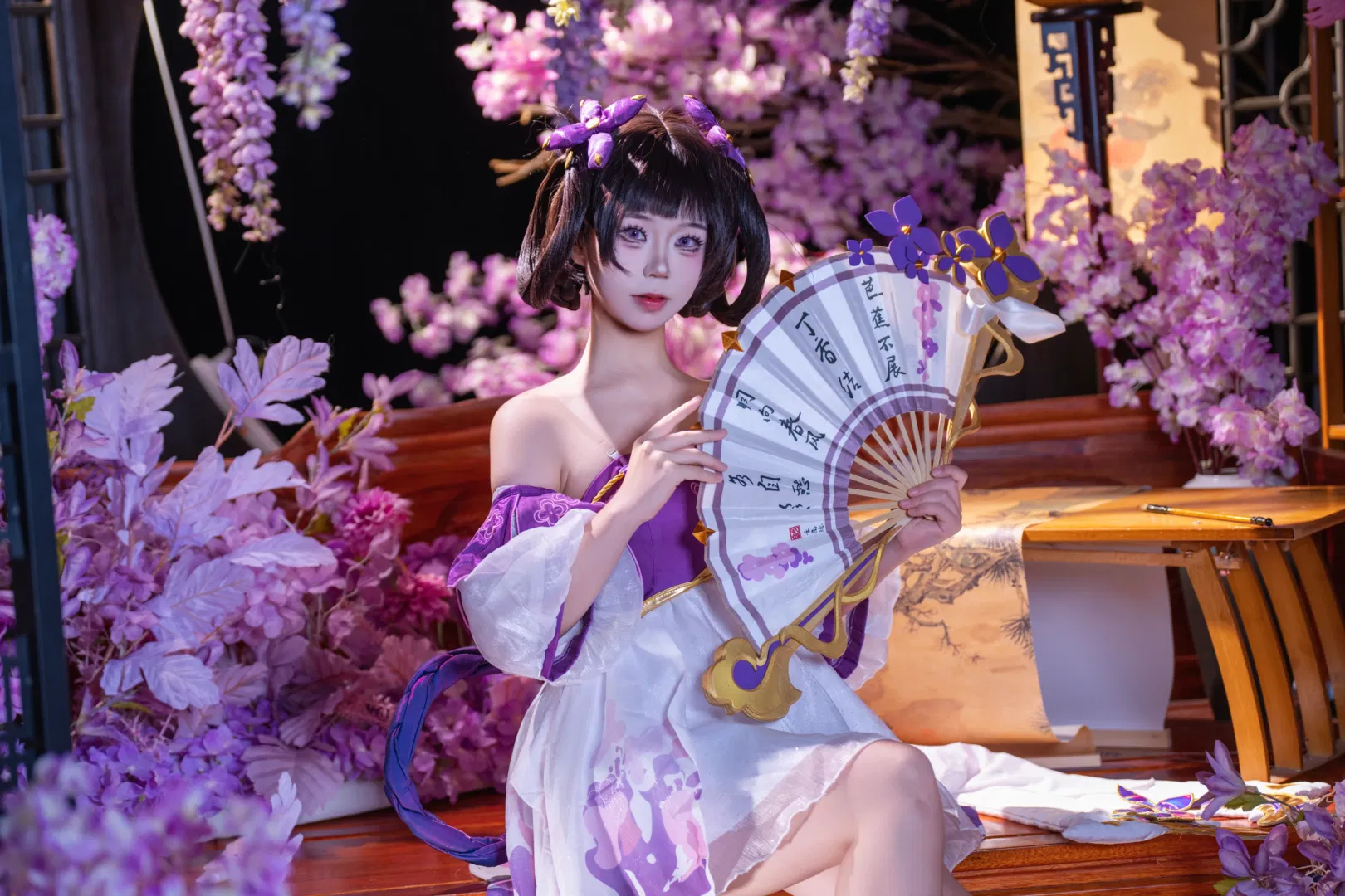 【小乔cos】紫藤花海中的灵动少女 - 第 2 张