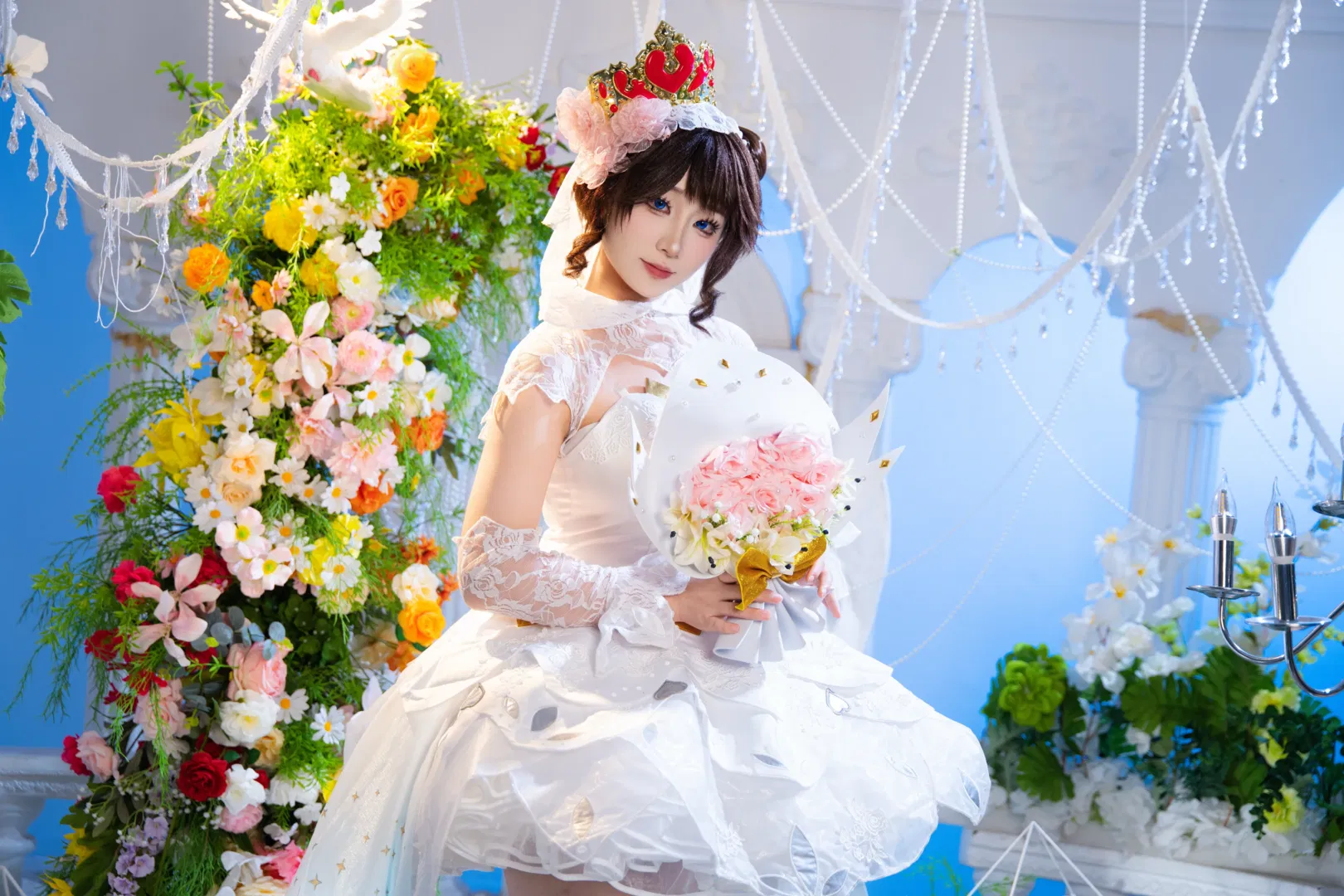 【小乔cos】纯白花嫁的裙摆与蕾丝细节真的拉满了 - 第 6 张