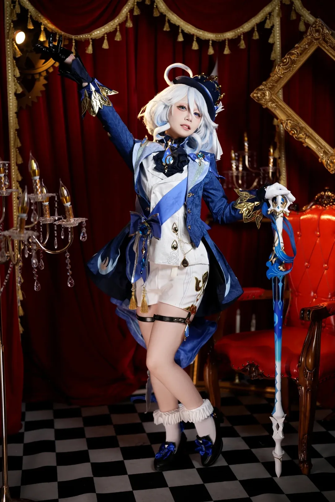 【芙宁娜cos】原神芙宁娜，花海与棋局间的华丽演绎 - 第 5 张